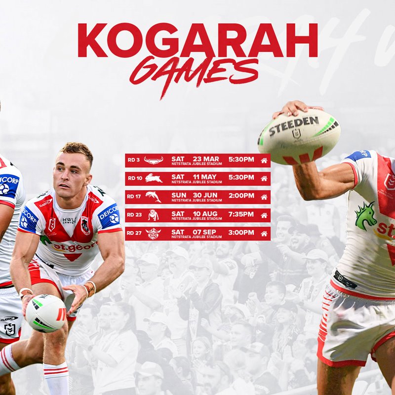 List of NRL Dragons 2024 matches at Netstrata Jubilee Stadium